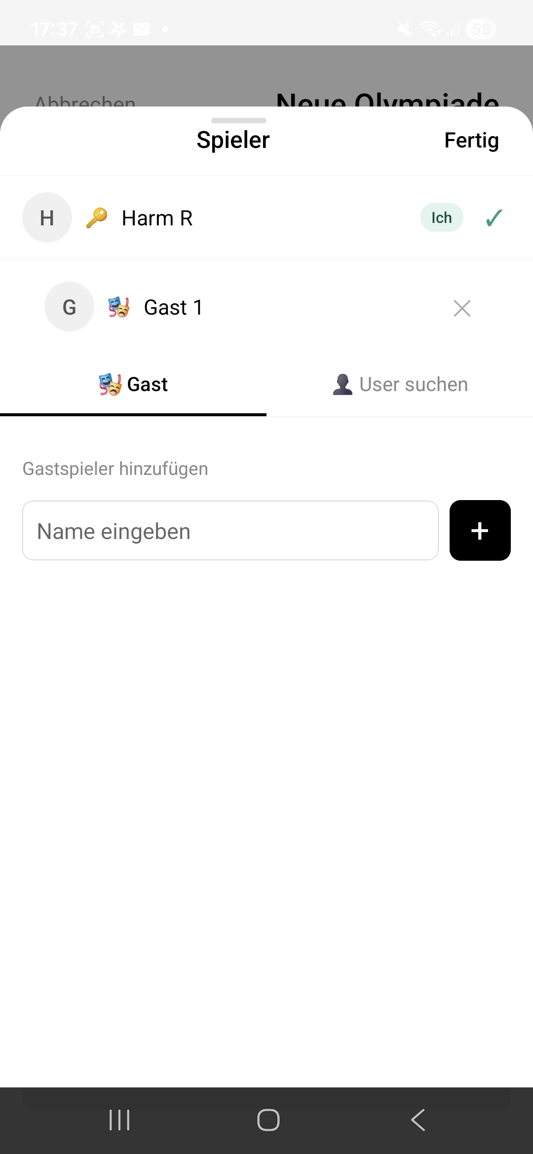 Spieler hinzufügen